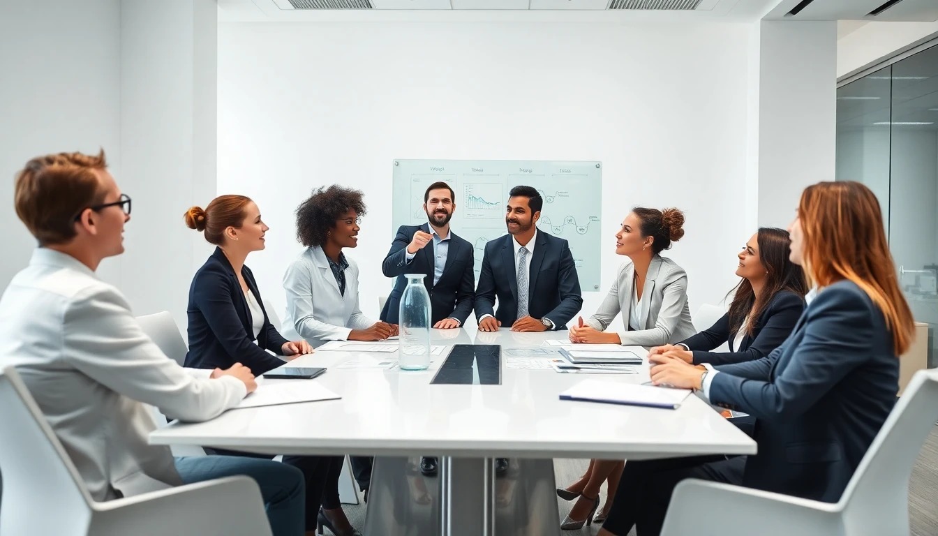 Equipo directivo en sesión de planificación estratégica